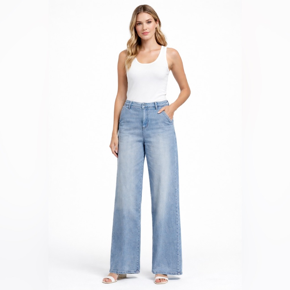 Liverpool Weekender Relaxed High Rise Wide Leg Jeans Women’s 12/31 Blue